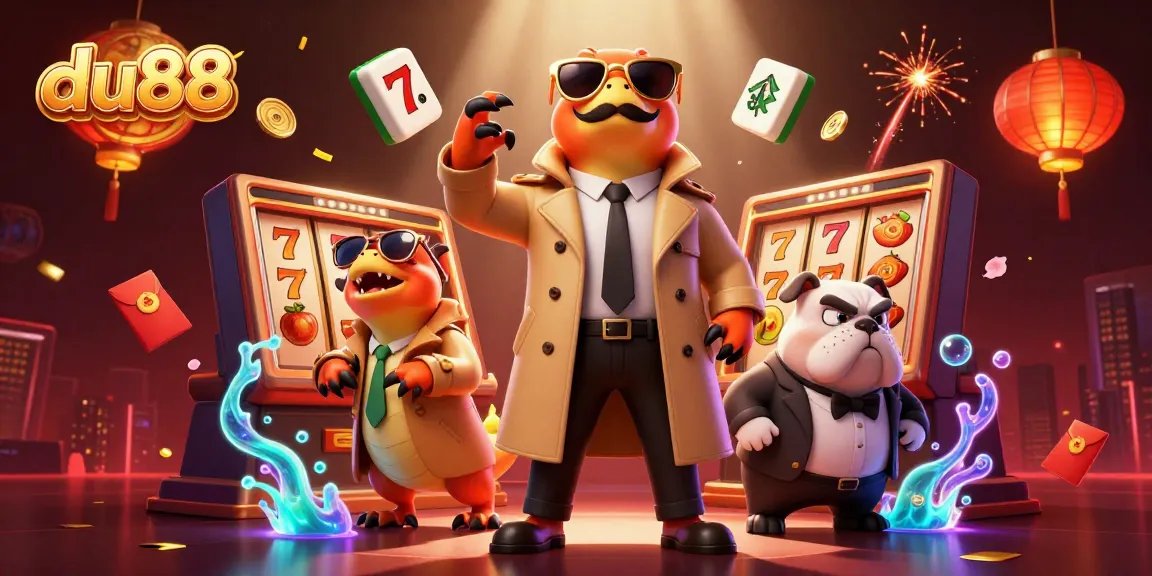 Experience du88 excitement with three raptors in disguise at a vibrant casino lounge scene.