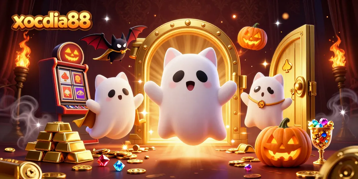 Win big with xocdia88 as ghostly gaming friends reveal treasures in a haunted casino.