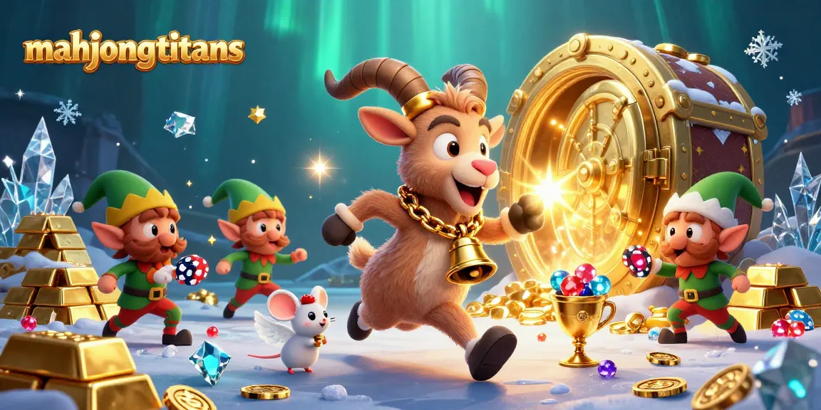 Engage in mahjongtitans action with whimsical characters stealing poker chips in a vibrant casino setting.