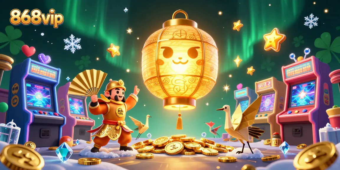 868vip provides thrilling casino games with a vibrant atmosphere, featuring lucky symbols and arcade excitement.