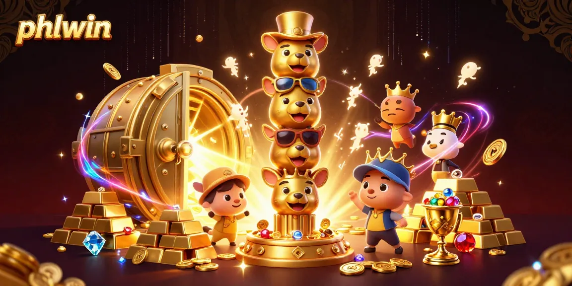 Engage with phlwin for an exciting online casino experience featuring golden treasures and animated character totems.